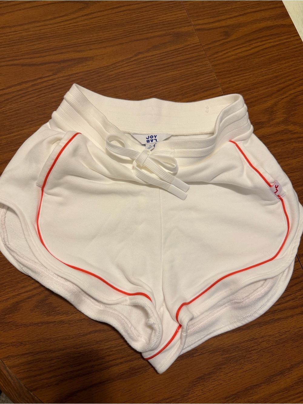 JoyLab White Athletic Shorts with Red Piping - Picture 4 of 4